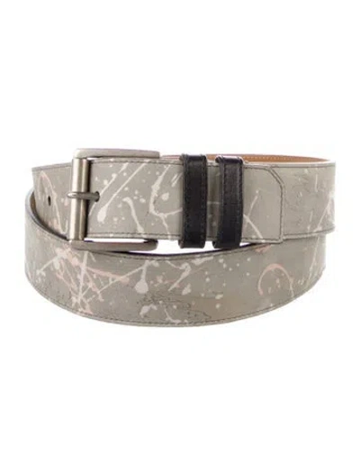 Pre-owned Jimmy Choo Suede Belt In Gray