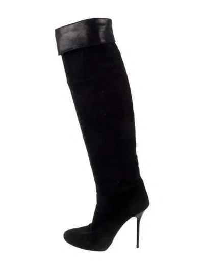Pre-owned Jimmy Choo Suede Boots In Black