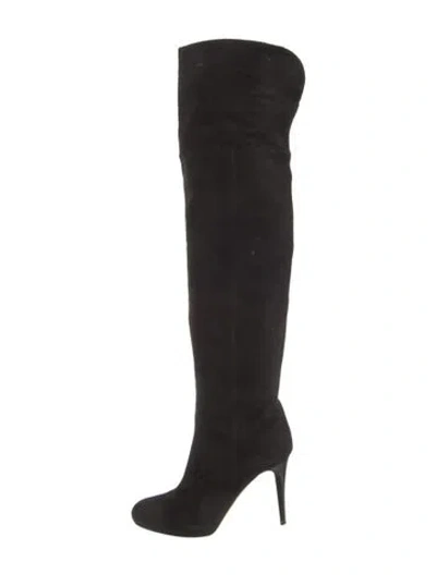 Pre-owned Jimmy Choo Suede Boots In Black
