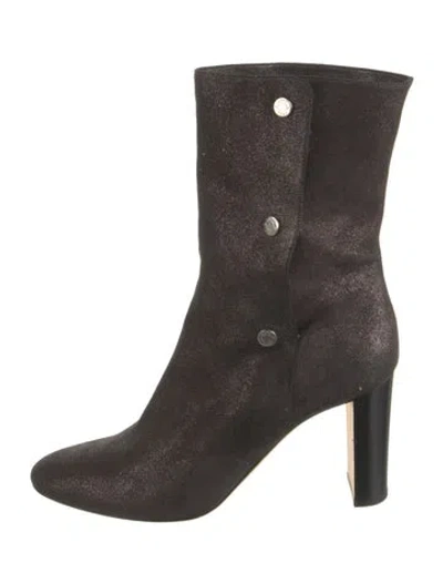 Pre-owned Jimmy Choo Suede Boots In Black