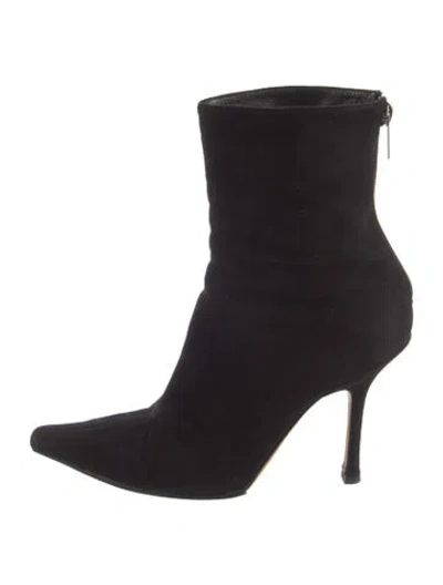 Pre-owned Jimmy Choo Suede Boots In Black