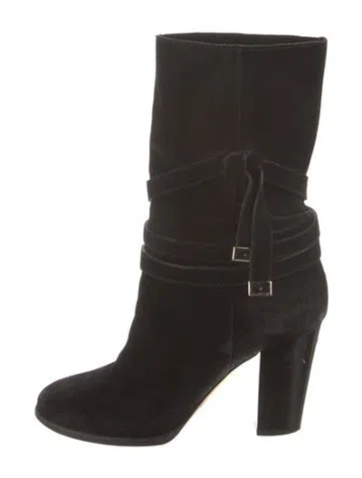 Pre-owned Jimmy Choo Suede Boots In Black