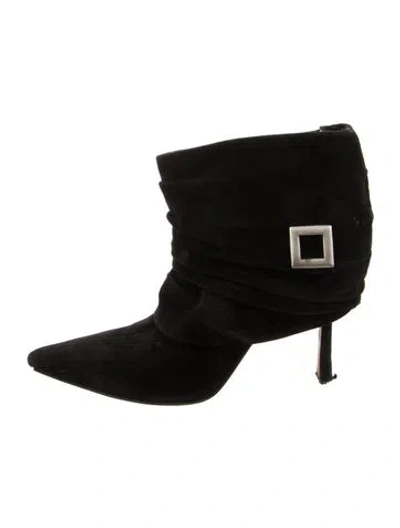 Pre-owned Jimmy Choo Suede Boots In Black