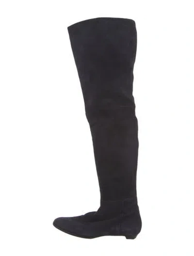 Pre-owned Jimmy Choo Suede Boots In Blue