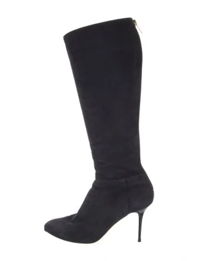 Pre-owned Jimmy Choo Suede Boots In Blue