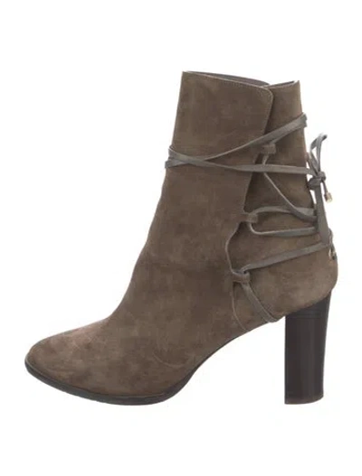 Pre-owned Jimmy Choo Suede Boots In Brown