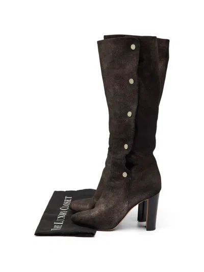 Pre-owned Jimmy Choo Suede Boots In Brown