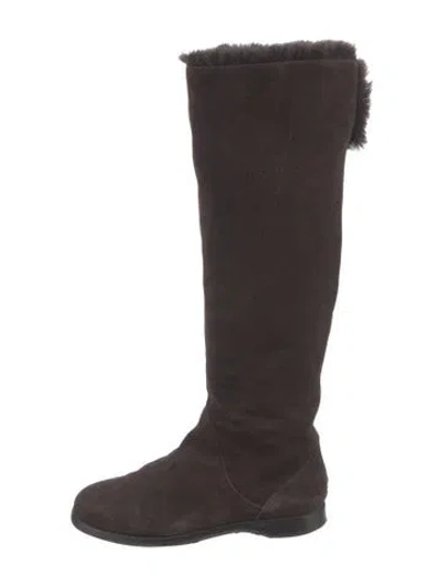 Pre-owned Jimmy Choo Suede Boots In Brown