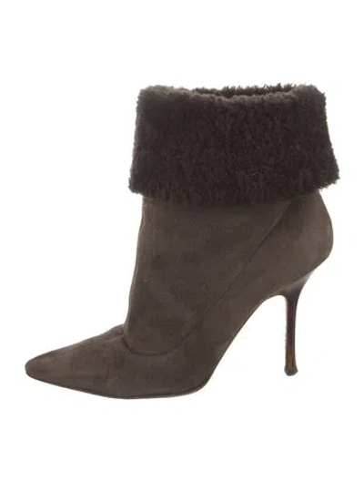 Pre-owned Jimmy Choo Suede Boots In Brown