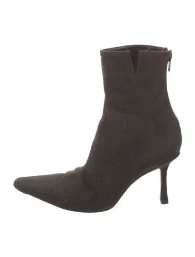 Pre-owned Jimmy Choo Suede Boots In Brown/grey
