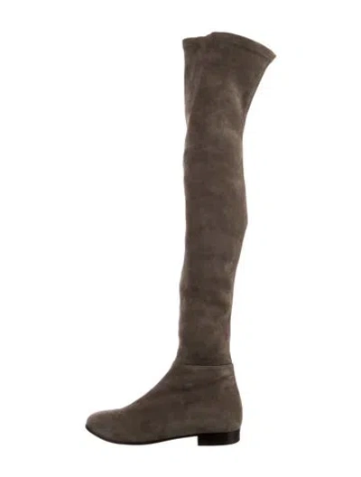 Pre-owned Jimmy Choo Suede Boots In Gray