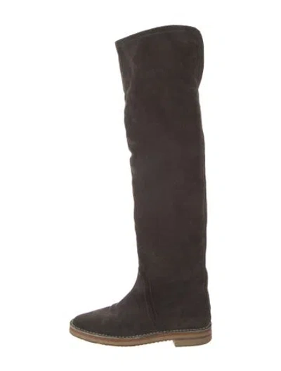 Pre-owned Jimmy Choo Suede Boots In Gray