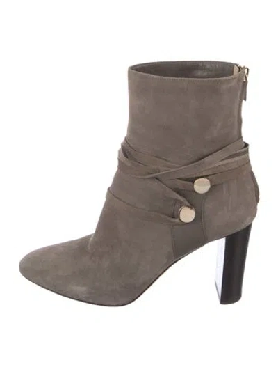 Pre-owned Jimmy Choo Suede Boots In Gray