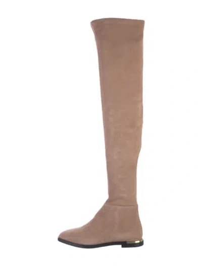 Pre-owned Jimmy Choo Suede Boots In Neutral