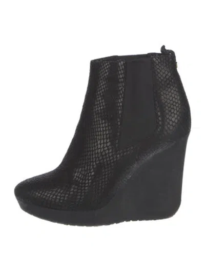 Pre-owned Jimmy Choo Suede Chelsea Boots In Black
