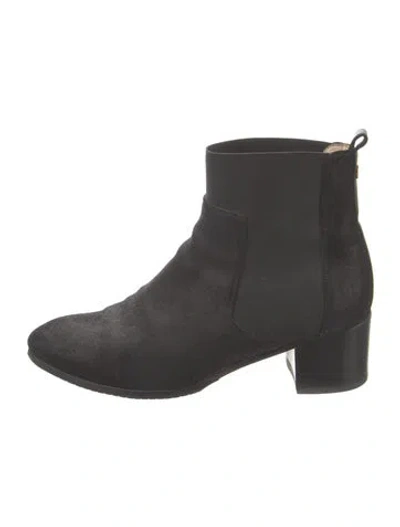 Pre-owned Jimmy Choo Suede Chelsea Boots In Black