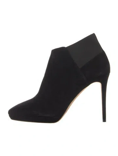 Pre-owned Jimmy Choo Suede Chelsea Boots In Black