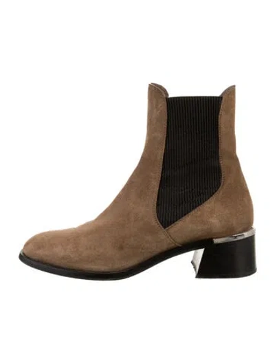 Pre-owned Jimmy Choo Suede Chelsea Boots In Brown