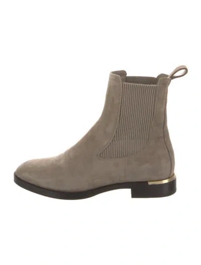 Pre-owned Jimmy Choo Suede Chelsea Boots In Neutral