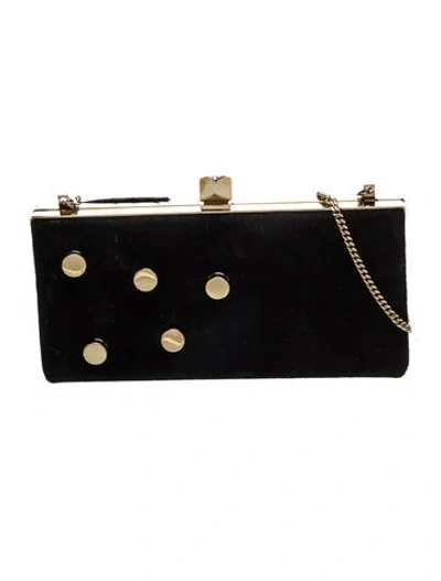 Pre-owned Jimmy Choo Suede Clutch In Black