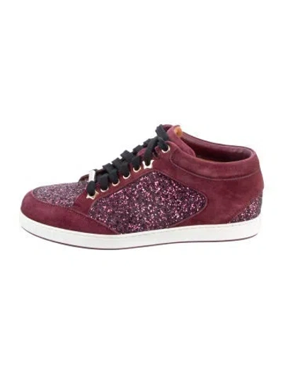 Pre-owned Jimmy Choo Suede Colorblock Pattern Sneakers