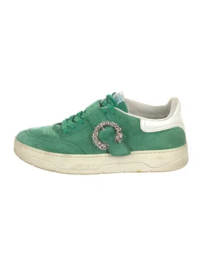 Pre-owned Jimmy Choo Suede Crystal Embellishments Sneakers In Multi