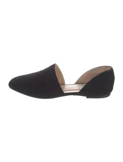 Pre-owned Jimmy Choo Suede D'orsay Flats In Black