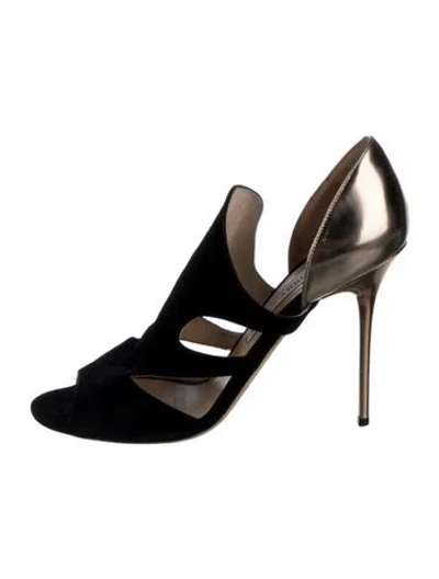 Pre-owned Jimmy Choo Suede D'orsay Pumps In Multi
