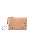 Jimmy Choo Suede Embroidered Pouch