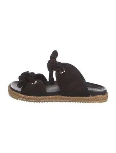 Pre-owned Jimmy Choo Suede Espadrilles In Black