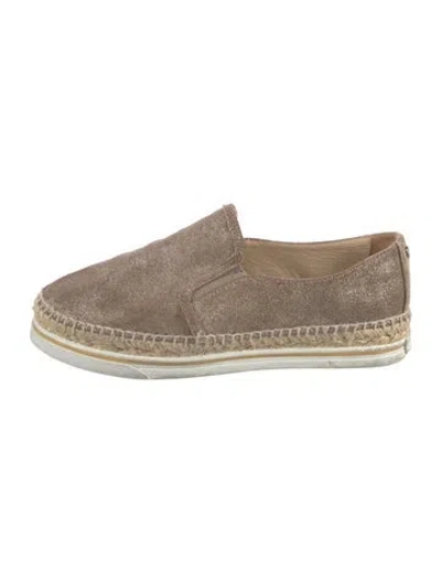 Pre-owned Jimmy Choo Suede Espadrilles In Brown