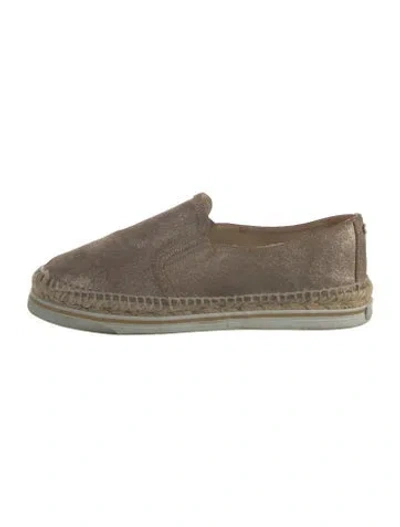 Pre-owned Jimmy Choo Suede Espadrilles In Neutral