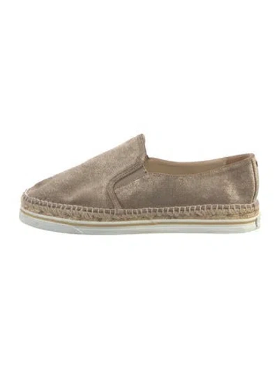 Pre-owned Jimmy Choo Suede Espadrilles In Neutrals
