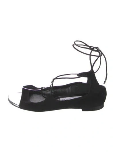 Pre-owned Jimmy Choo Suede Gladiator Sandals In Black