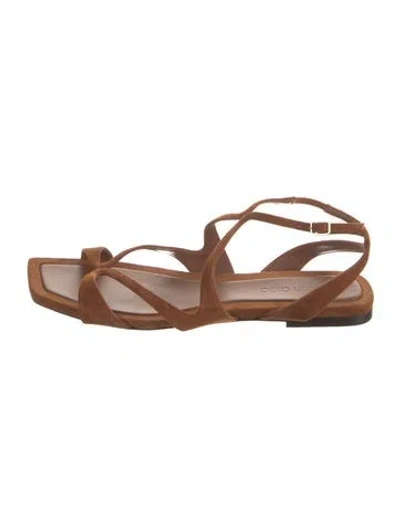 Pre-owned Jimmy Choo Suede Gladiator Sandals In Brown