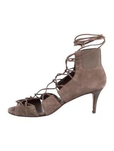 Pre-owned Jimmy Choo Suede Gladiator Sandals In Brown