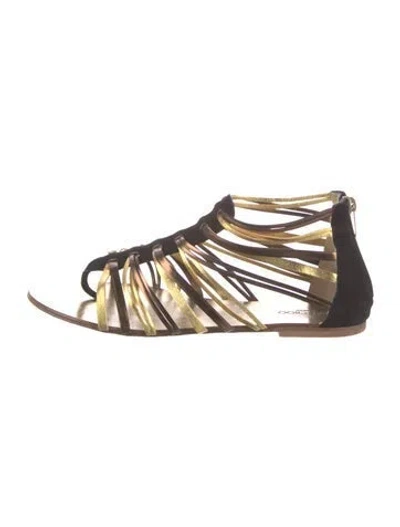 Pre-owned Jimmy Choo Suede Gladiator Sandals In Multi