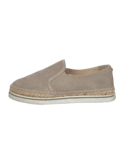 Pre-owned Jimmy Choo Suede Glitter Accents Espadrilles In Gray
