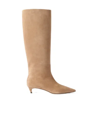 Jimmy Choo Maxima 35 Suede Knee Boots In Brown