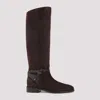 Jimmy Choo Suede Lawton Kb Flat Boots Women