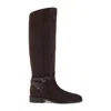Jimmy Choo Lawton Knee Boot Flat In Brown