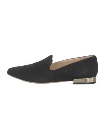 Pre-owned Jimmy Choo Suede Loafers In Black