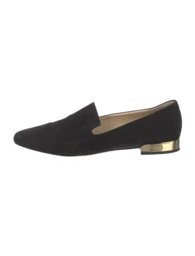 Pre-owned Jimmy Choo Suede Loafers In Black