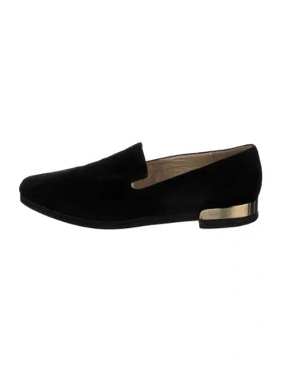 Pre-owned Jimmy Choo Suede Loafers In Black
