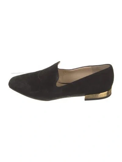 Pre-owned Jimmy Choo Suede Loafers In Black