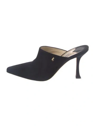 Pre-owned Jimmy Choo Suede Mules In Black