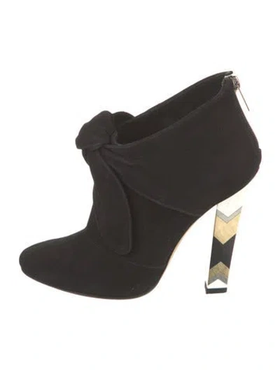 Pre-owned Jimmy Choo Suede Mules In Black