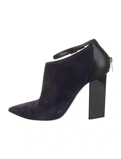 Pre-owned Jimmy Choo Suede Mules In Blue