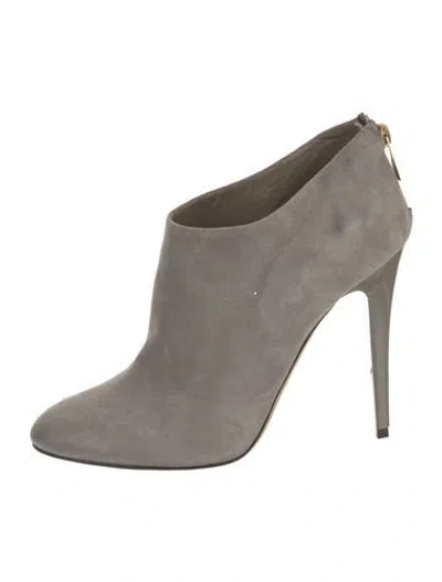 Pre-owned Jimmy Choo Suede Mules In Gray