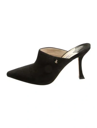 Pre-owned Jimmy Choo Suede Mules In Green